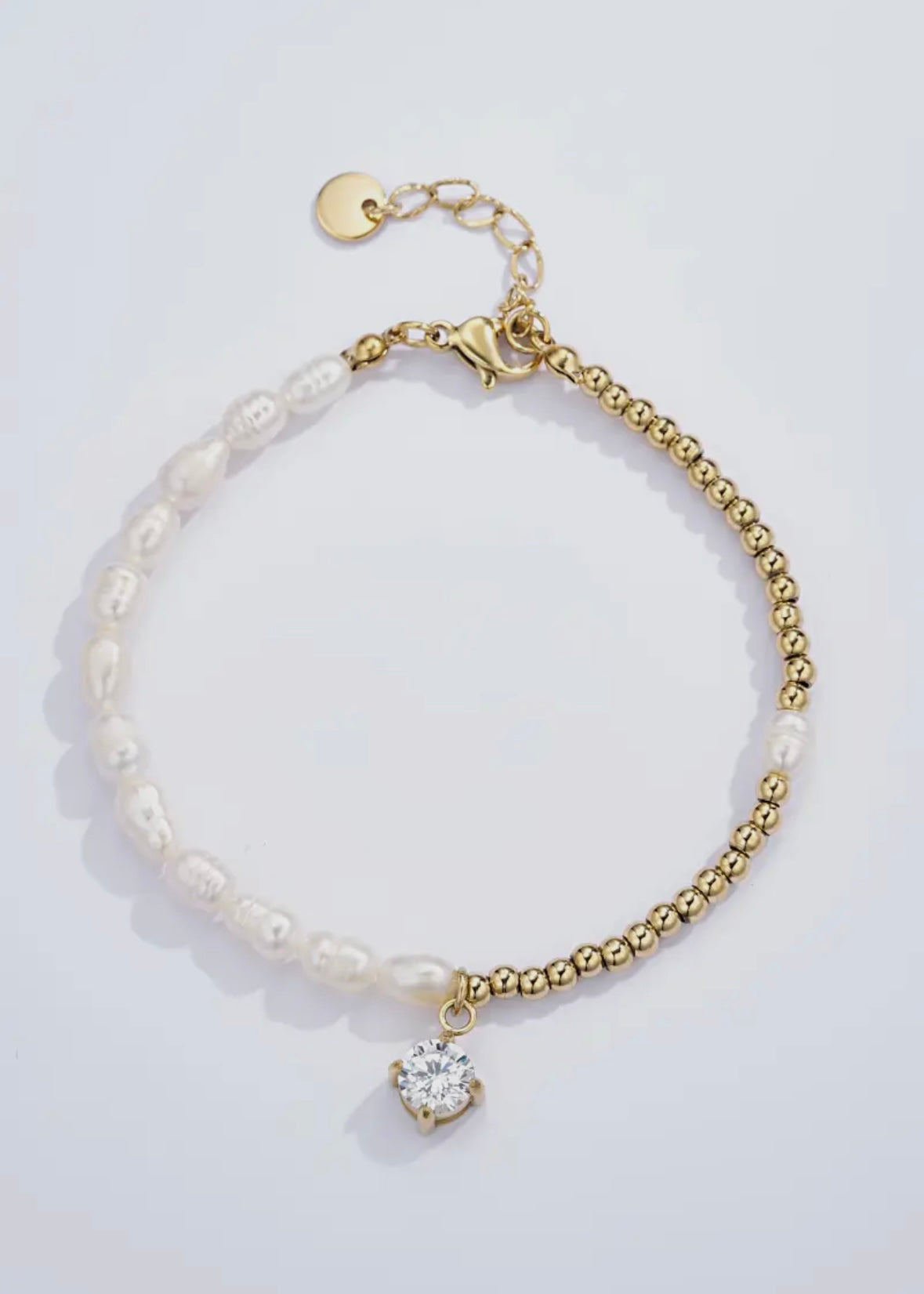 Zara – Edelstahl-Armband mit Perlen, Kügelchen & Steinchen