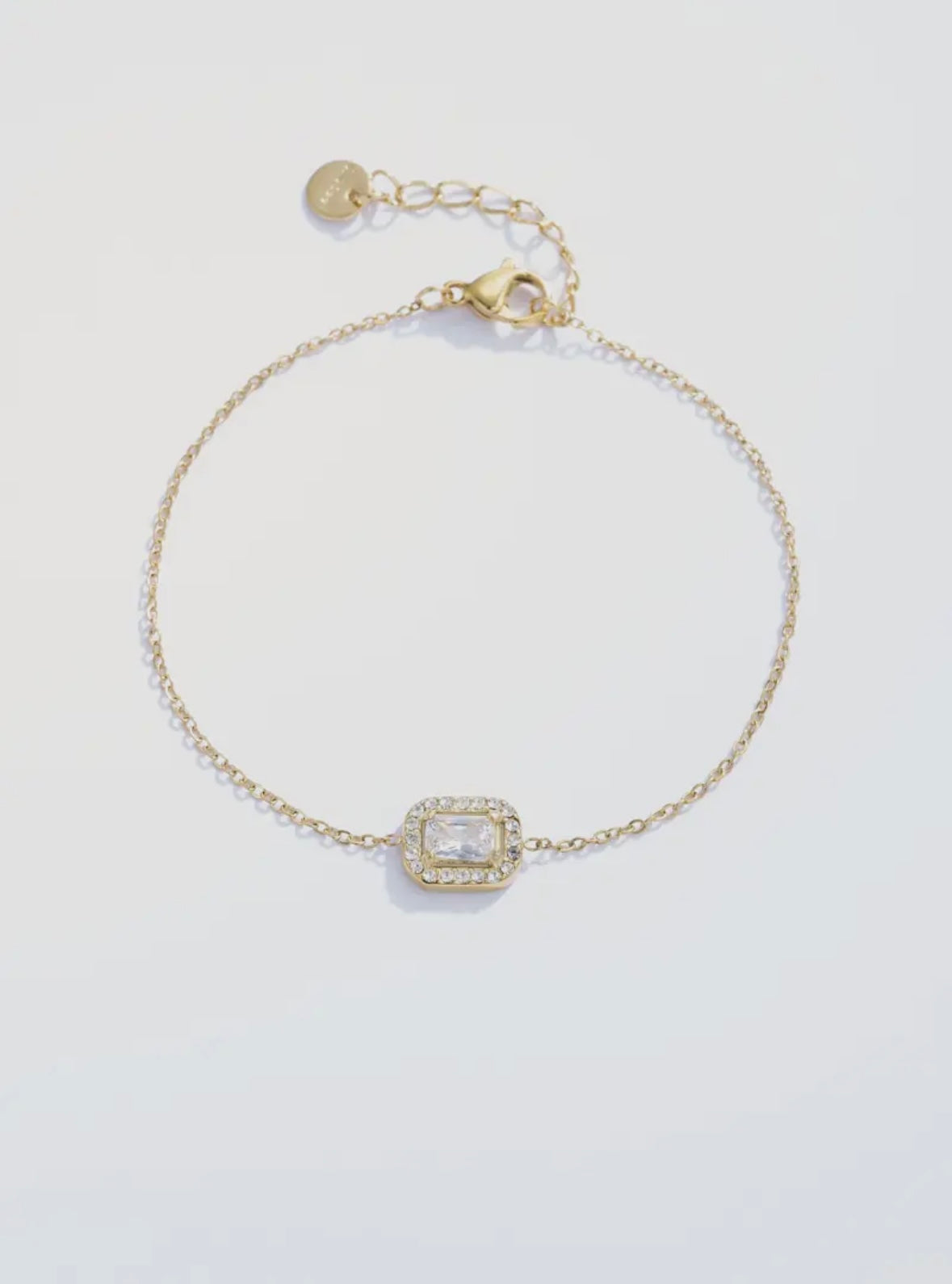 Anastasia -  Edelstahl-Armband mit rechteckigen Stein